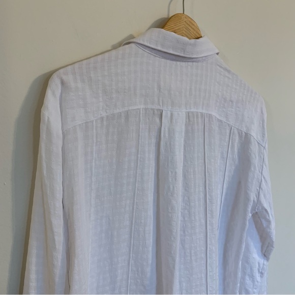 NEW Anthropologie Textured Button Down Tunic in White, Size M - Picture 12 of 15